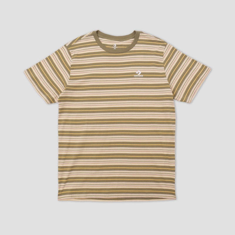 Converse Cons Striped T-Shirt Mossy Sloth