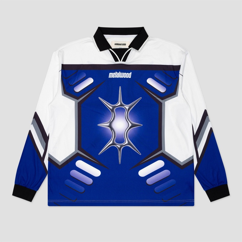 Metalwood X Games Longsleeve Jersey T-Shirt White / Blue / Purple