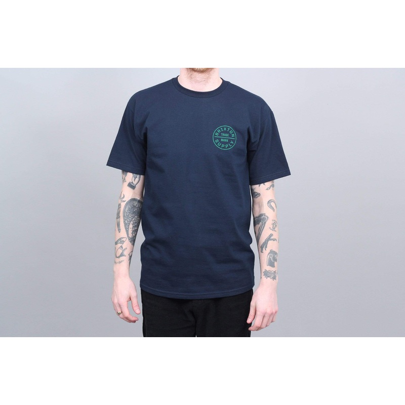 Brixton Oath Standard T-Shirt Navy / Green