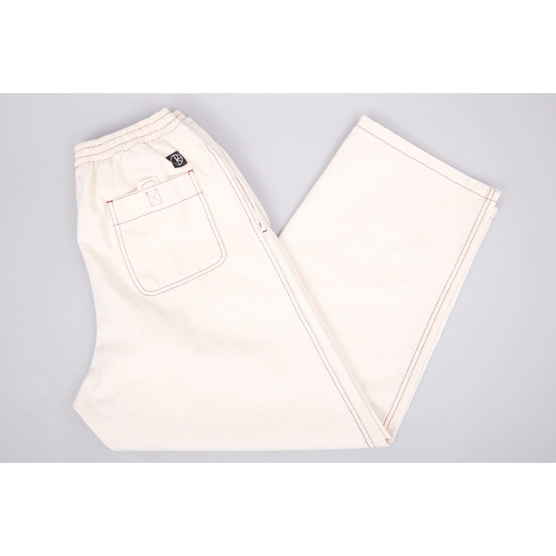 Polar Contrast Karate Pants Ecru / Burgundy