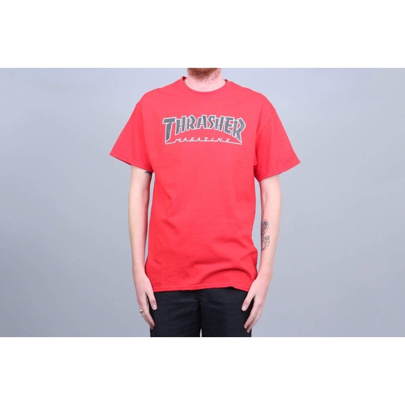 Thrasher Outlined T-Shirt Red