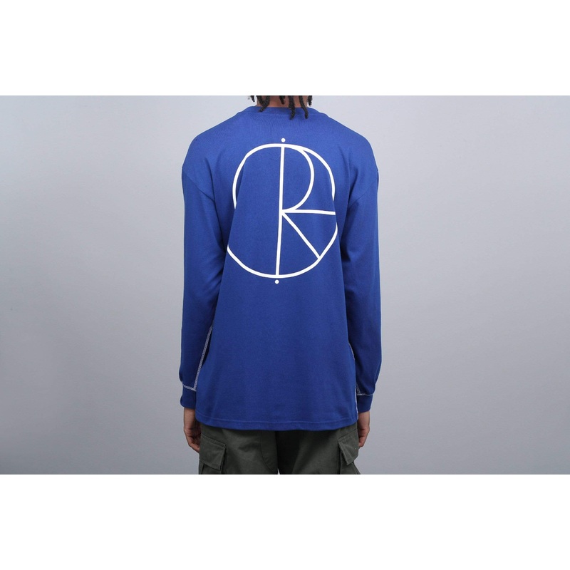 Polar Contrast Longsleeve T-Shirt Dark Blue / White