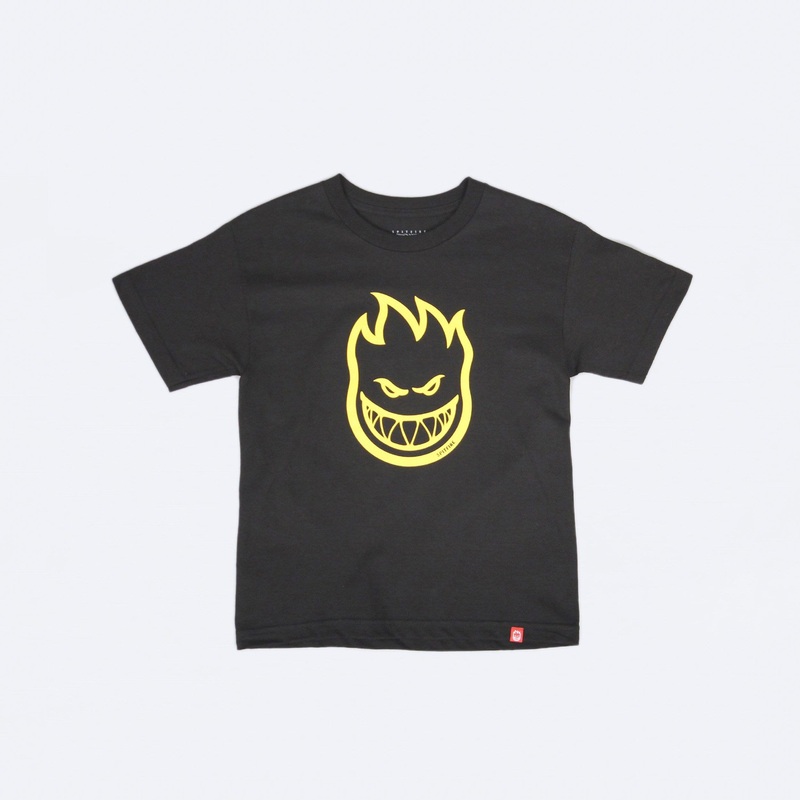 Spitfire Bighead Youth T-Shirt Black / Yellow