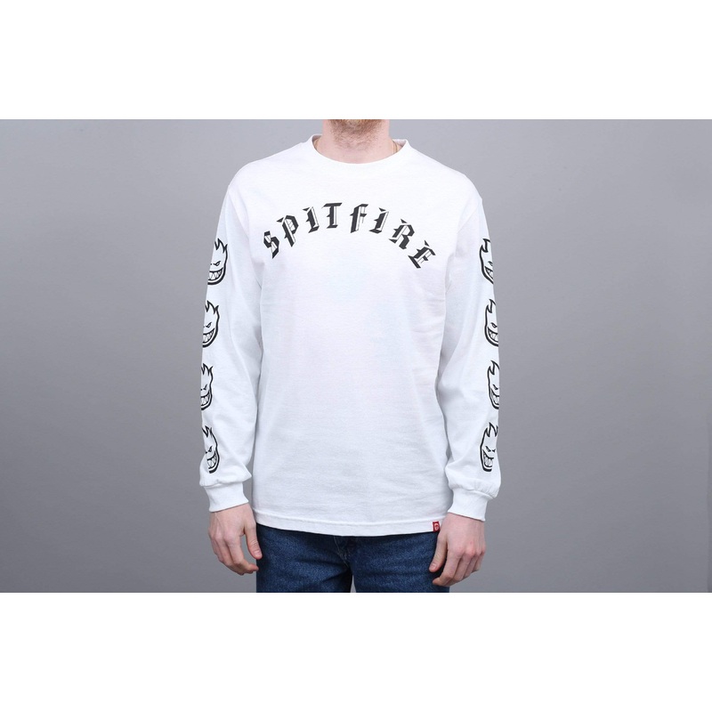 Spitfire Old E Longsleeve T-Shirt White / Black