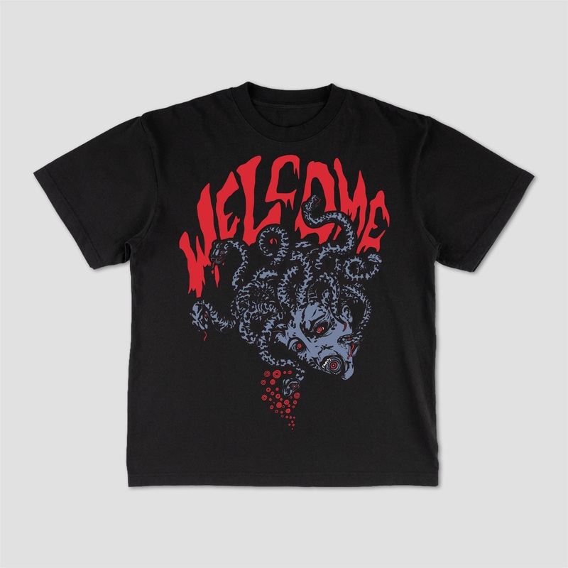 Welcome Medusa T-Shirt Black / Red