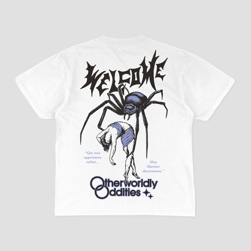 Welcome Widow T-Shirt White / Purple