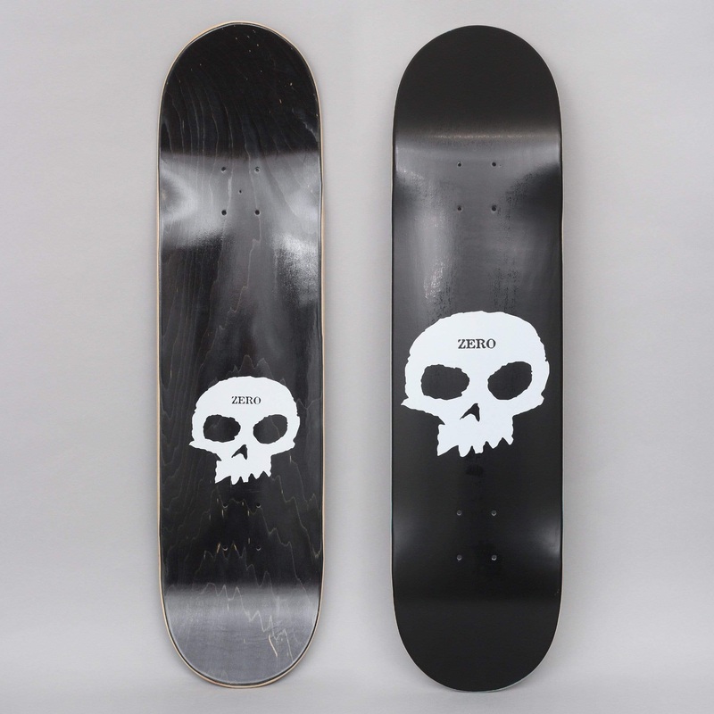 Zero 8.00 Single Skull Skateboard Deck Black / White