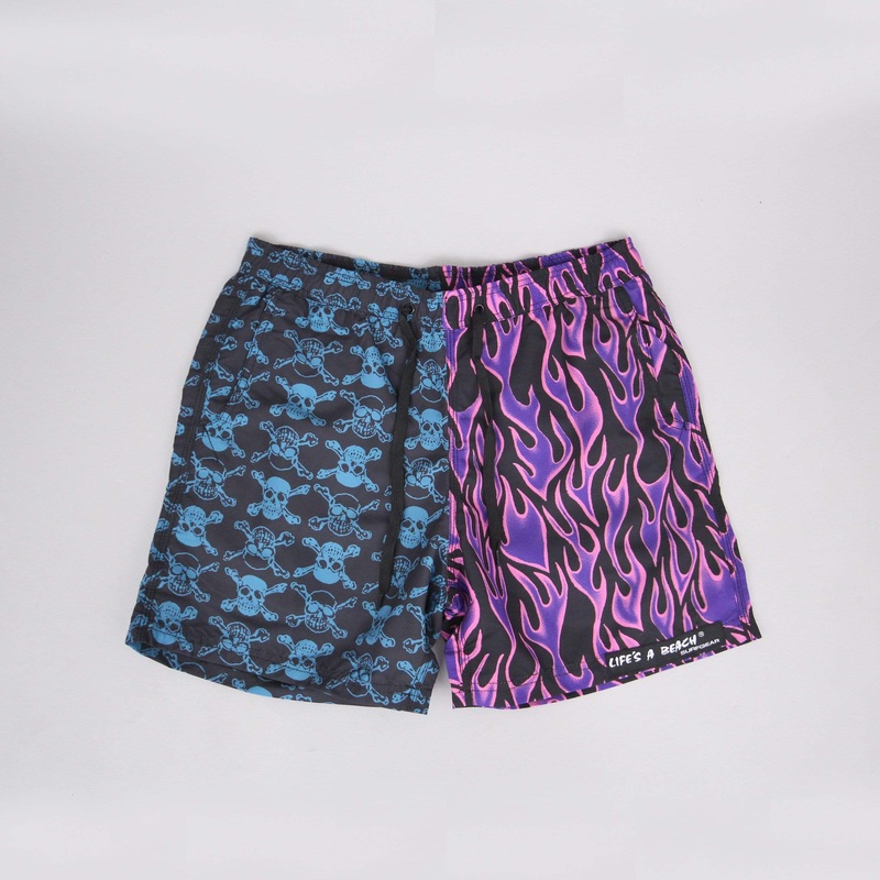 Life’s A Beach Skull / Flame Board Shorts