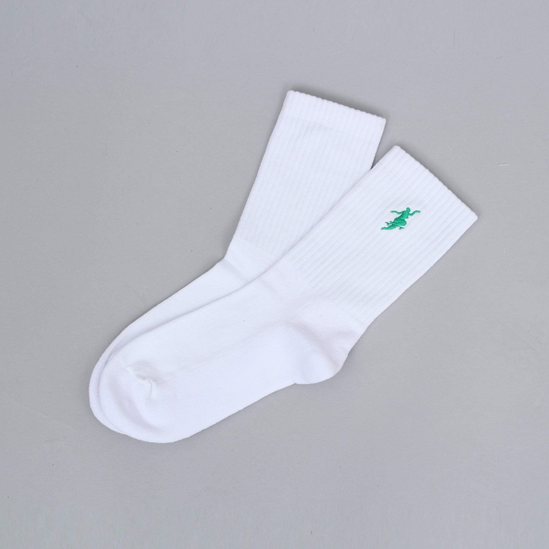 Polar No Comply Socks White / Green (old)