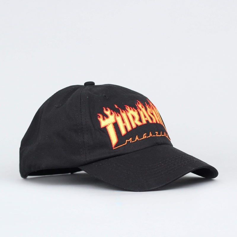 Thrasher Flame Old Timer Cap Black