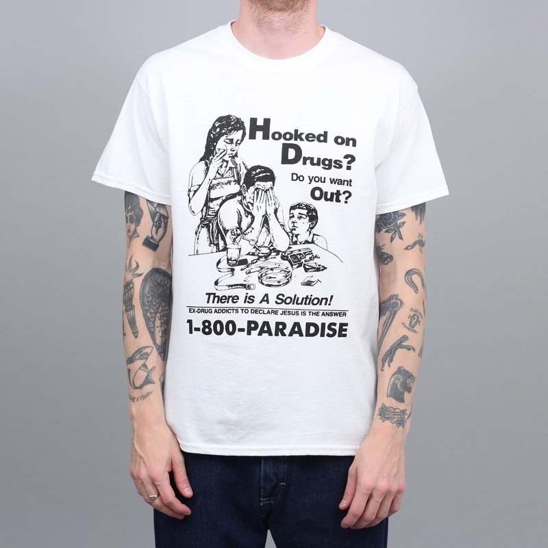Paradise Hooked on Drugs T-Shirt White