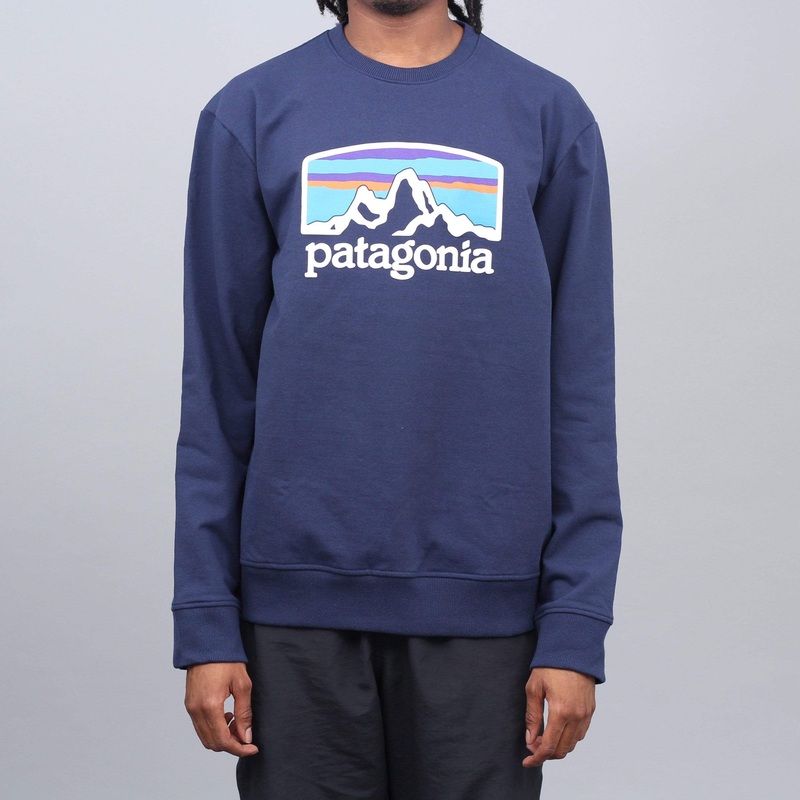 Patagonia Fitz Roy Horizons Uprisal Crew Sweatshirt Classic Navy