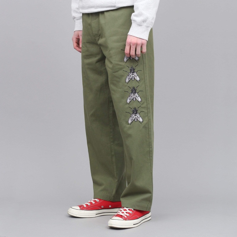 Butter Goods Swarm Embroidered Pants Army