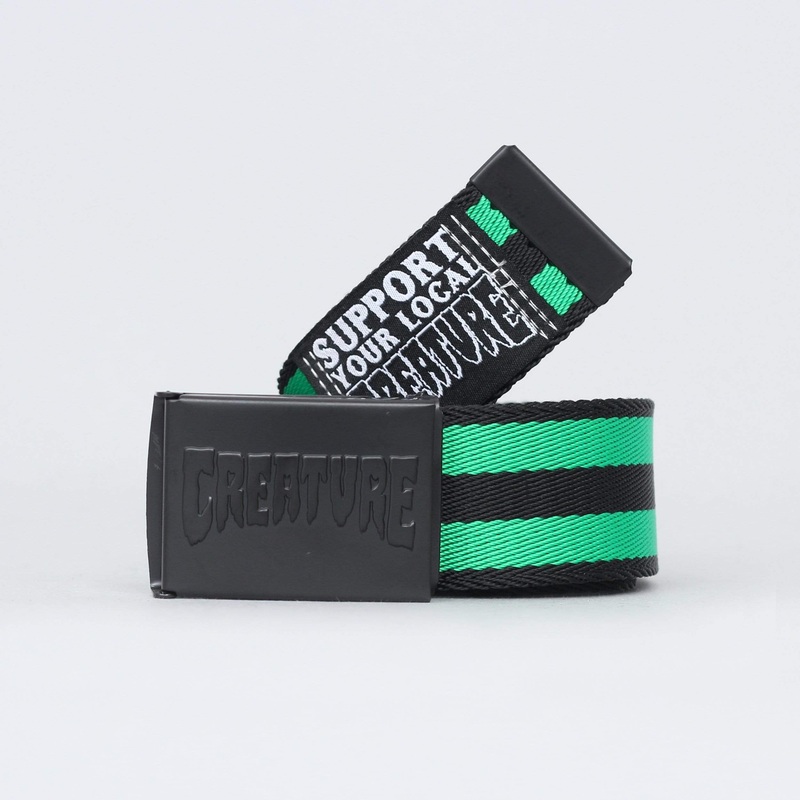 Creature Logo Stamp Web Belt Black / Green