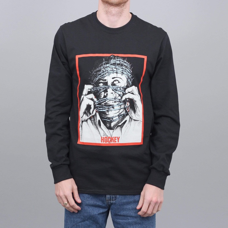 Hockey Barbwire Longsleeve T-Shirt Black