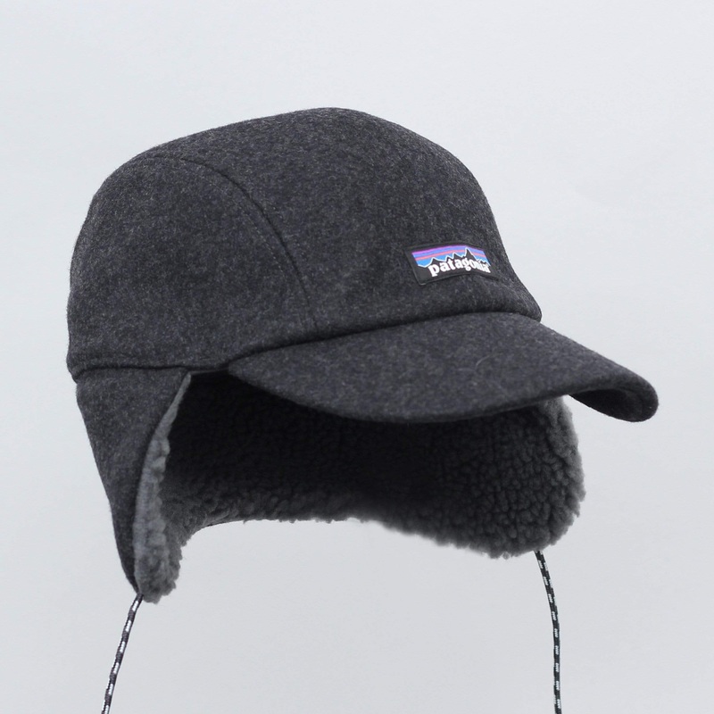 Patagonia Recycled Wool Ear Flap Cap Forge Grey