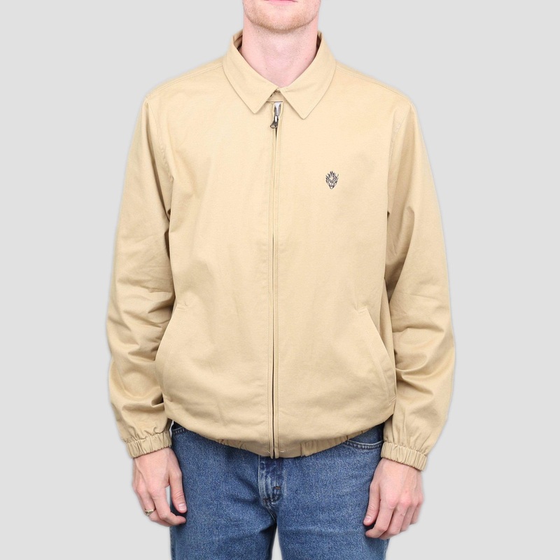 Slam City Skates Flamehead Harrington Jacket Tan