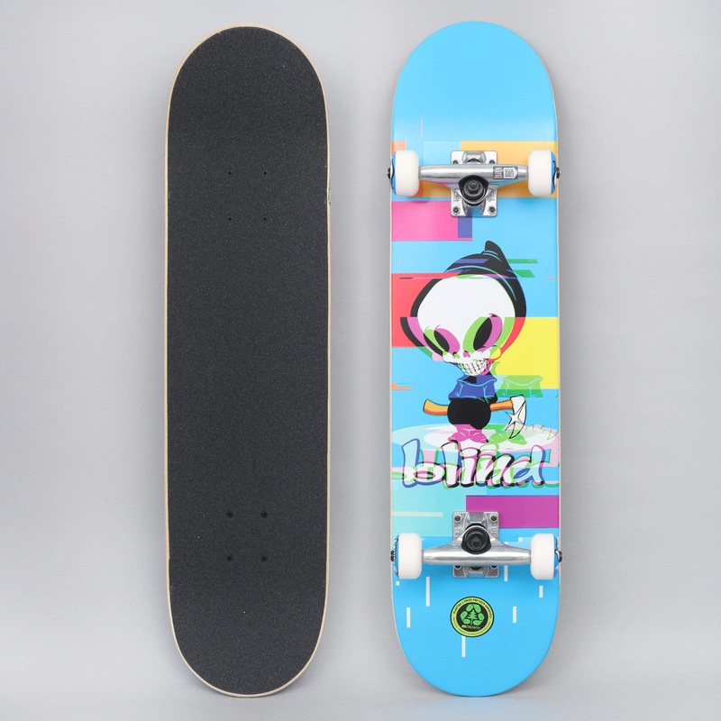 Blind 7.75 Reaper Glitch FP Complete Skateboard Blue