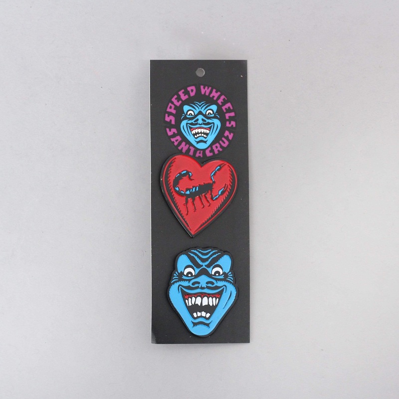 Santa Cruz Speed Wheels 2 Pack Pin Badge Set