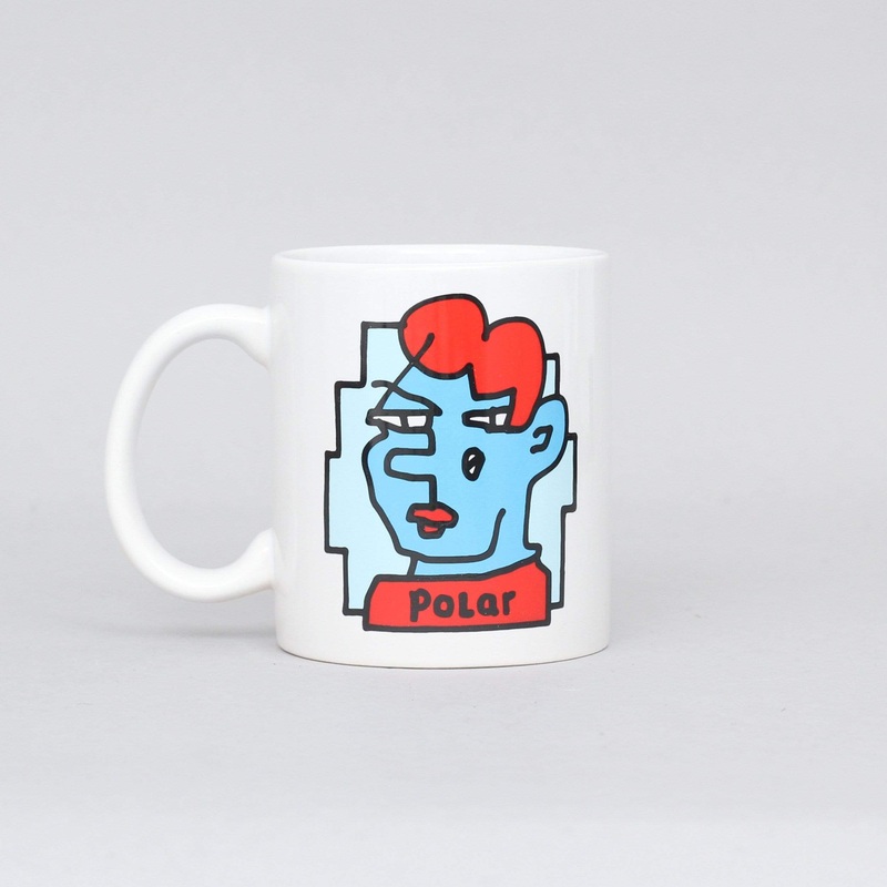 Polar Doodle Face Mug White