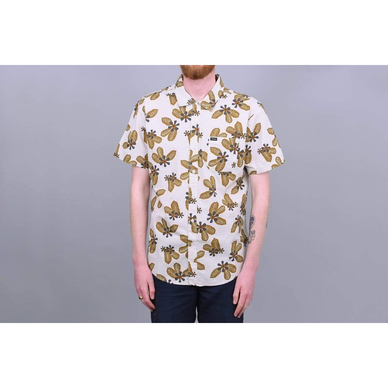 Brixton Charter Woven SS Shirt Bone / Bronze
