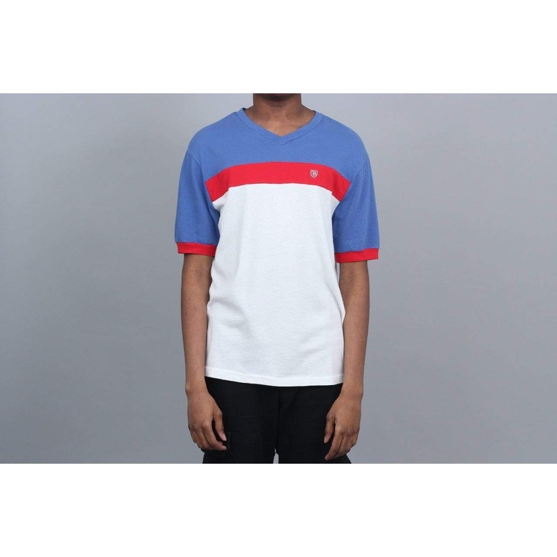 Brixton Union Substance T-Shirt White / Royal