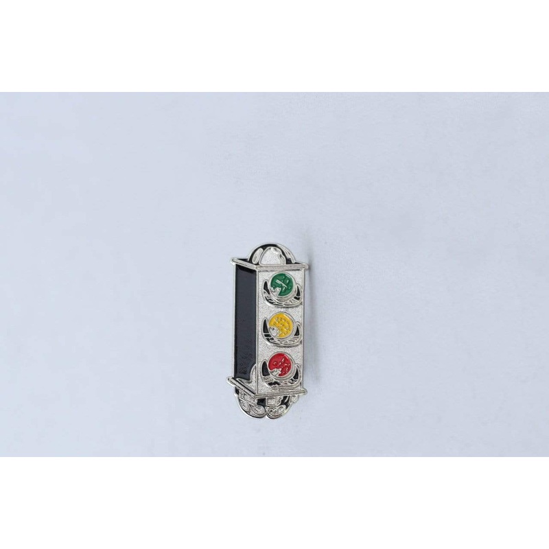 Traffic Look Left Enamel Pin Badge