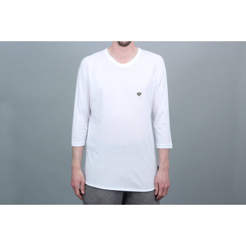 Diamond Patch Raglan T-Shirt White
