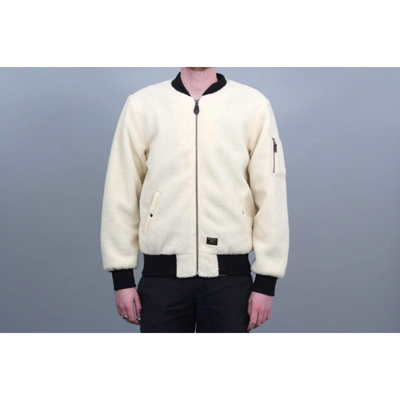 Huf Sherpa Bomber Jacket Natural