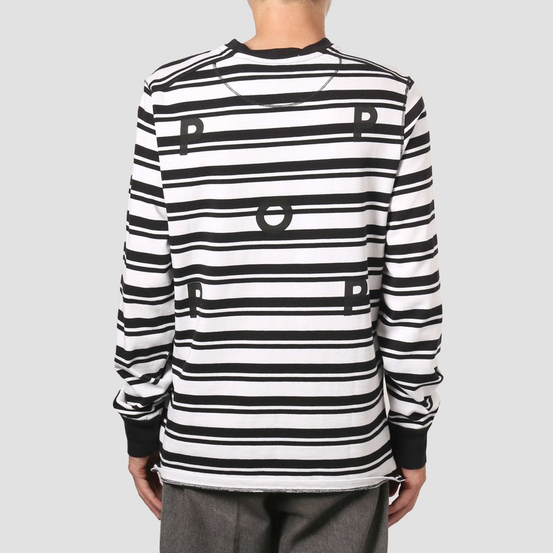 Pop Trading Striped Longsleeve T-Shirt Black / White