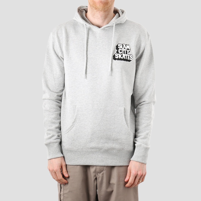 Slam City Skates Classic Chest Logo Hood Heather Grey
