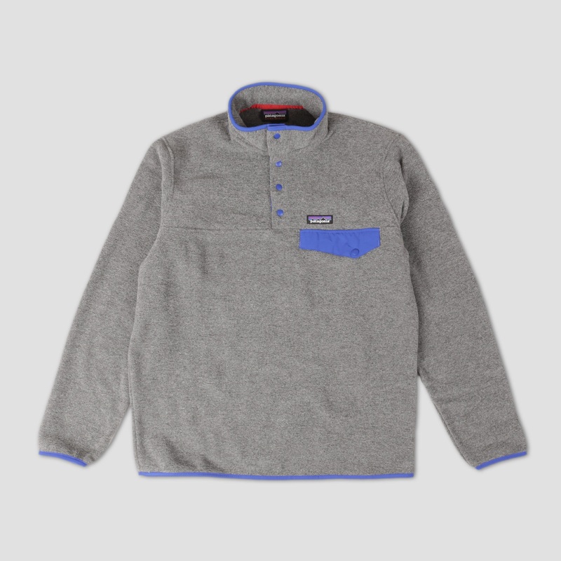 Patagonia Lightweight Synchilla Snap T Fleece Pullover Nickel / Passage Blue