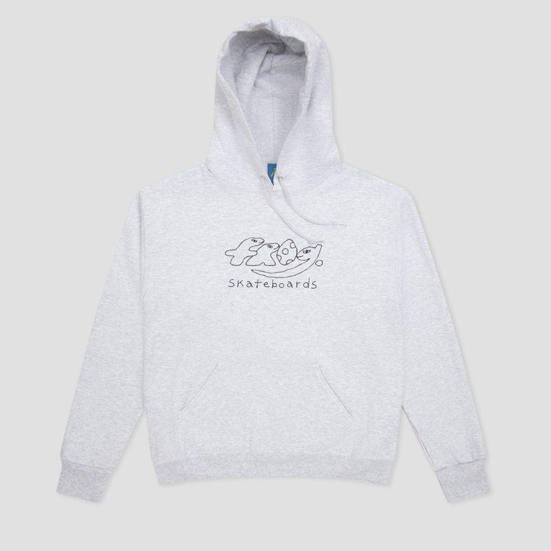 Frog Dino Logo Hood Athletic Grey