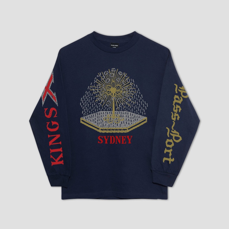 PassPort Kings X Longsleeve T-Shirt Navy