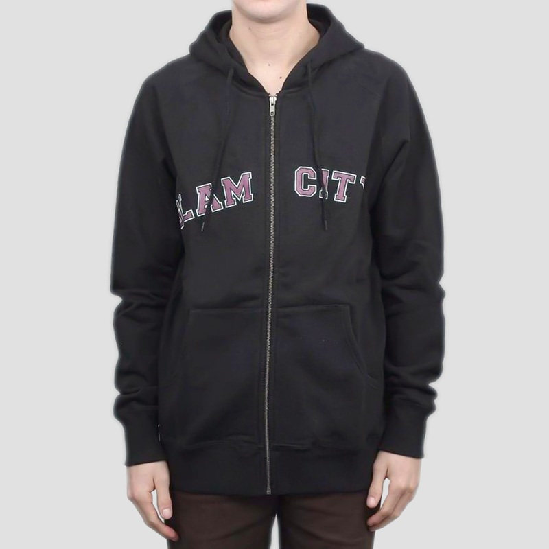Slam City Skates Basic Logo Zip Hood Black / Purple
