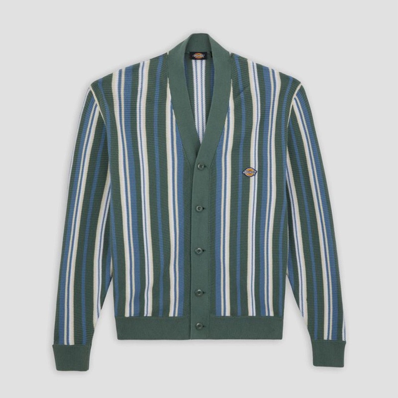 Dickies Glade Spring Cardigan Coronet Stripe Green