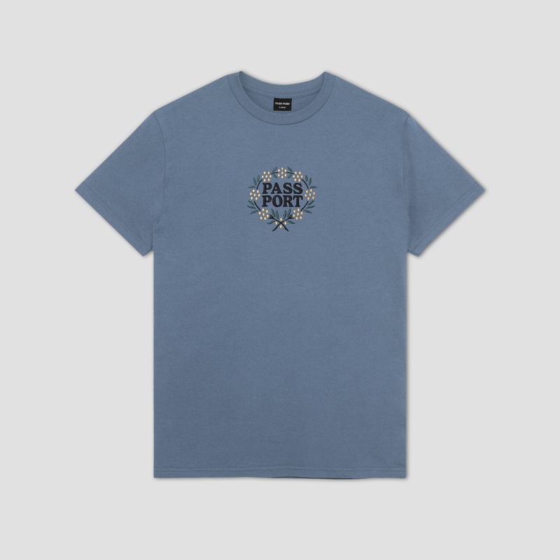 Passport Wattle T-Shirt Stonewash Blue
