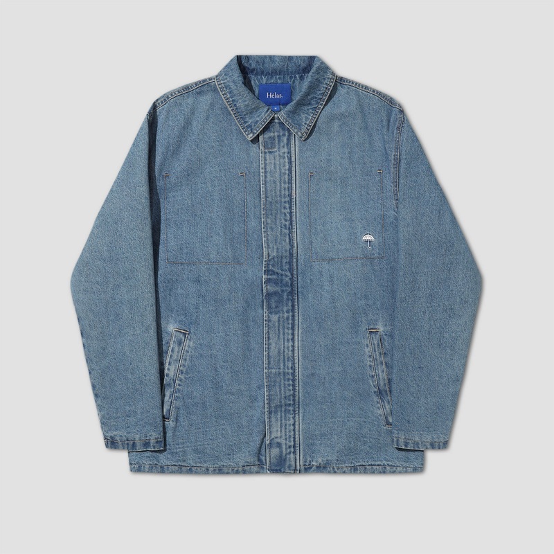 Helas Rentr Denim Padded Jacket Light Blue