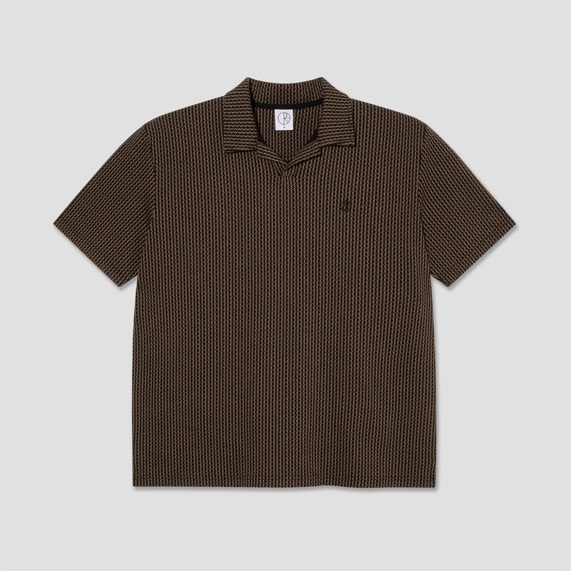 Polar Serge Polo Shirt Boucl Brass / Black