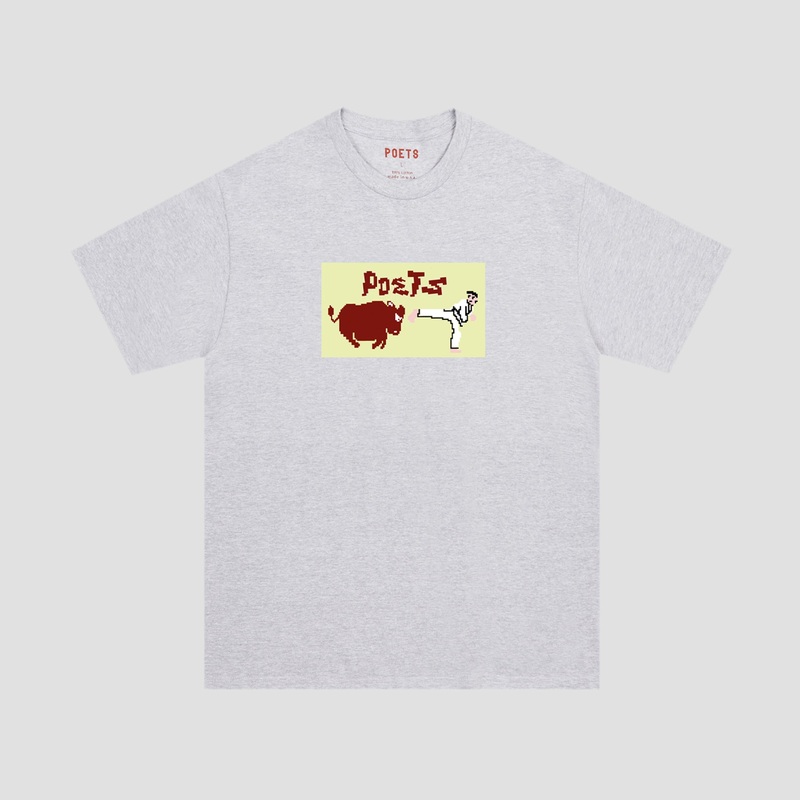 Poets Karate Champ T-Shirt Heather Grey