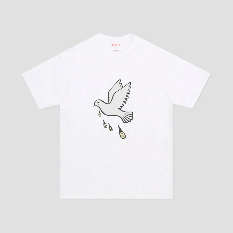 Poets Message Dove T-Shirt White