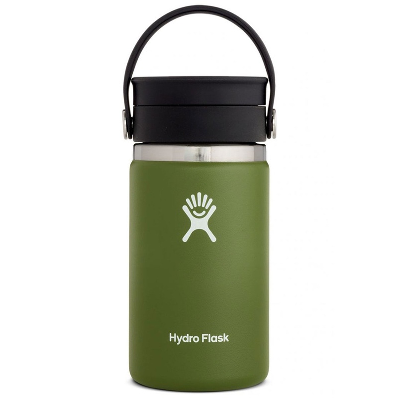 12oz Coffee with Flex Sip Lid Olive Bottle