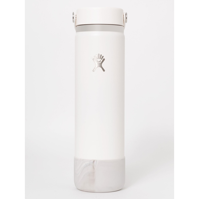 24oz Wide Mouth With Flex Cap And Boot White Bottle