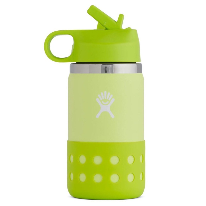 12oz Wide Mouth with Straw Lid & Boot Honeydew Bottle (Kids)