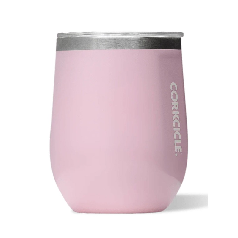 Metallic 12oz Gloss Rose Quartz Stemless Cup