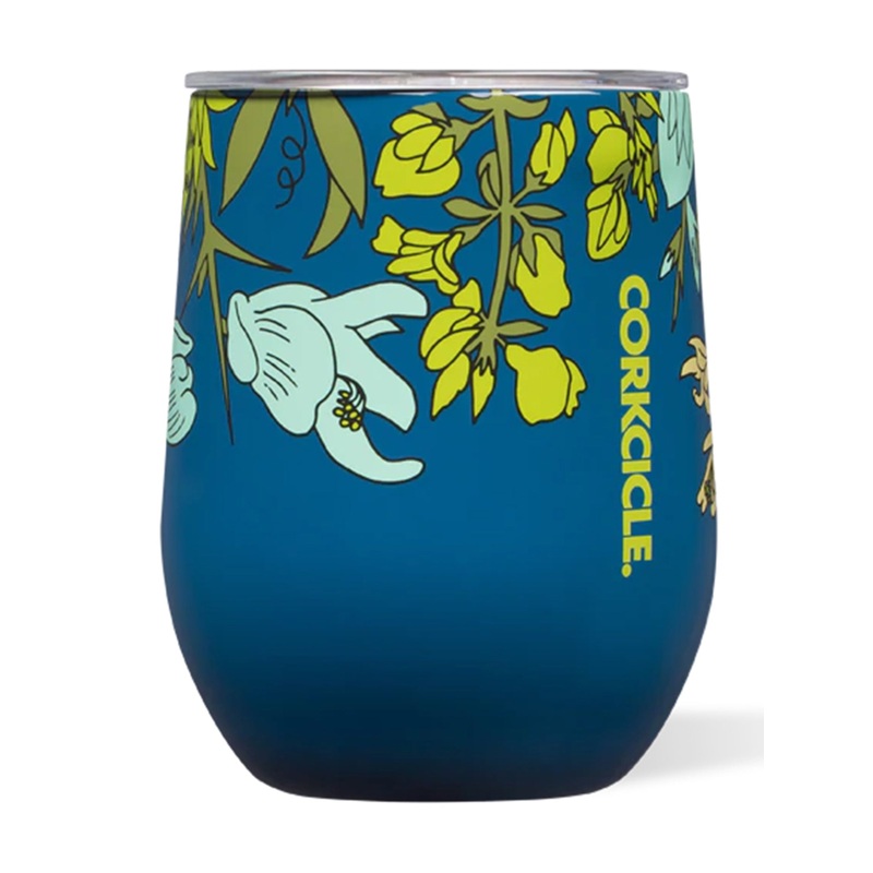 Wildflower 12oz Blue Stemless Cup