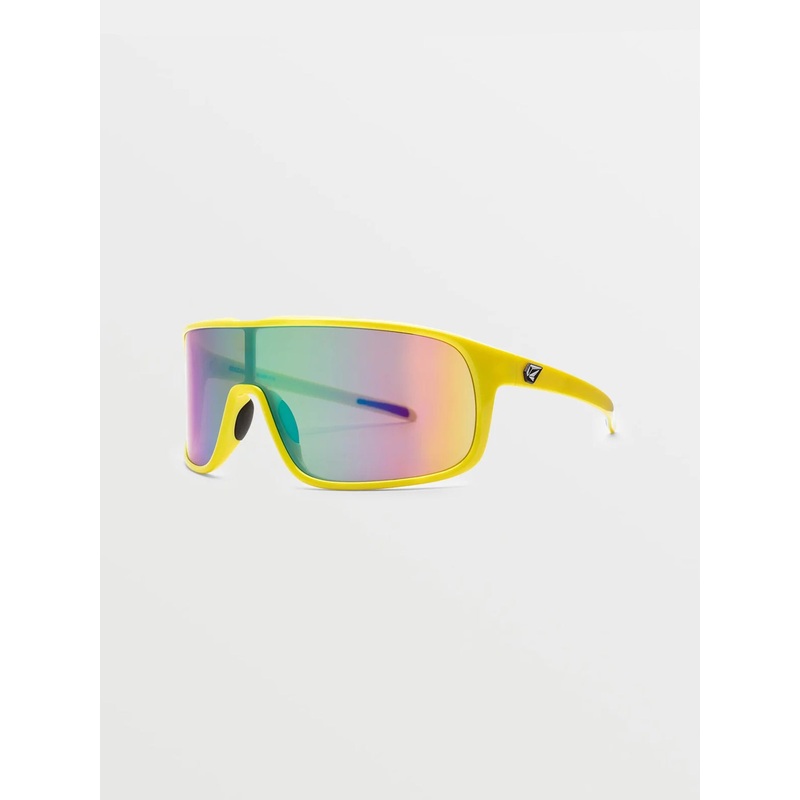 Macho Gloss Yellow Aqua/Rainbow Mirror Sunglasses
