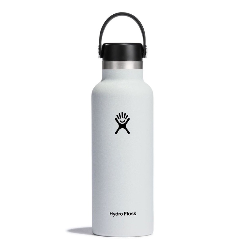18oz Standard Mouth Flex Cap White Bottle