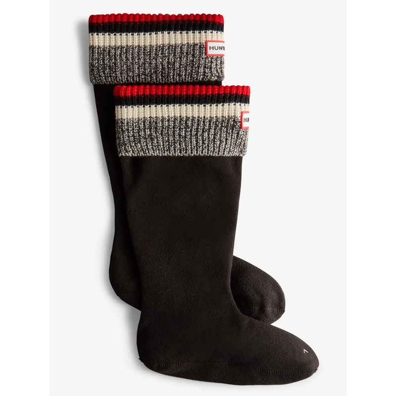 Recycled Block Stripe Tall Boot Socks