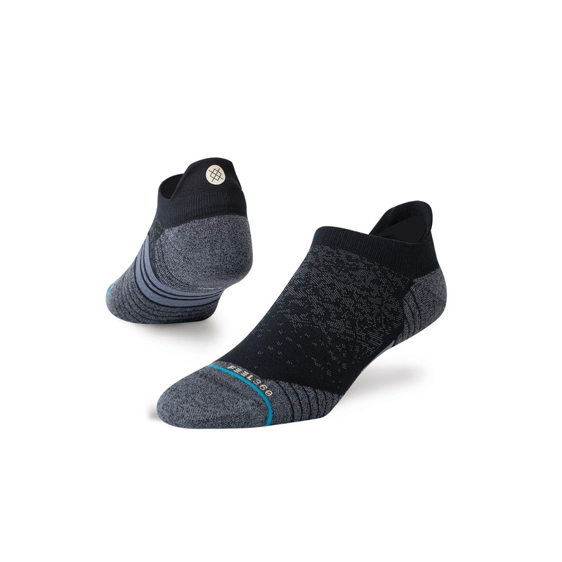 Run Light Tab Black Socks